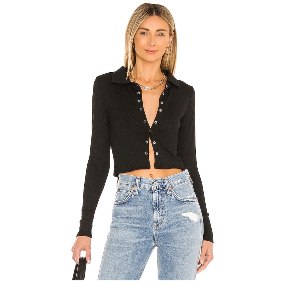 SNDYS Lounge Lincoln Top in Black Medium